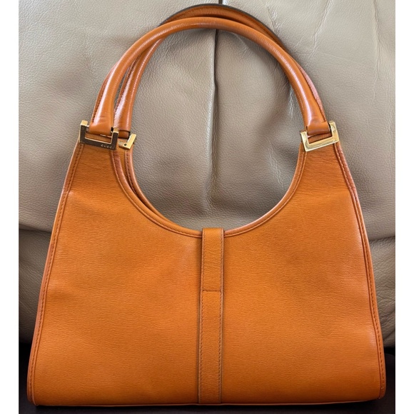 Certified Authentic Vintage Gucci Jackie Leather Dual Shoulder Handles Bag, COA - Picture 2 of 15